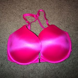 Victoria Secret bright pink front clasp bra